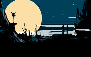 Full moon forest lake street - bloodborne free wallpaper