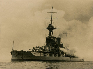 Battleship smoke water billowing stacks - claude rogers free wallpaper