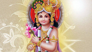 Hindu god flower gold frame - a statue free wallpaper
