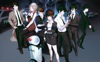 People robot city night group - night time free wallpaper for desktop