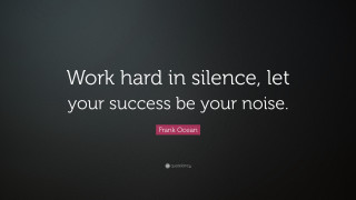 Work hard in silence success - inspirational free wallpaper