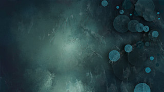 Blue bubbles dark background moon - metaphysical painting free wallpaper
