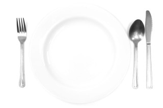 White plate silverware fork knife - minimalist free wallpaper