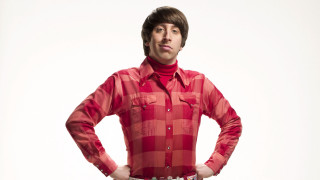 Man red shirt hands on - his hip free wallpaper