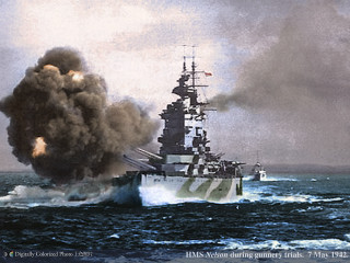 Battleship ocean smoke painting artwork 3 - stack free wallpaper