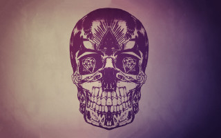 Skull triangle forehead eyes closed - a triangle free wallpaper