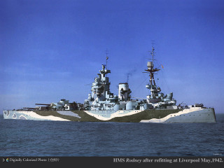 Battleship ocean boat sky background - claude rogers free wallpaper