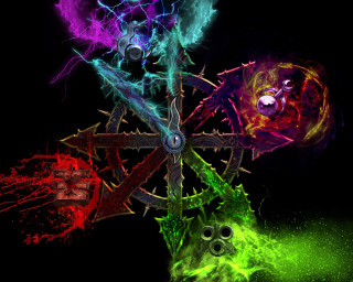 Colorful abstract design black background - a colorful abstract design free wallpaper