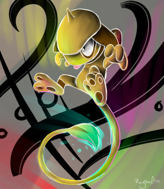 Cartoon character green tail yellow - epsylon point free wallpaper
