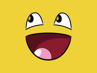 Yellow background smiley face red - a face free wallpaper