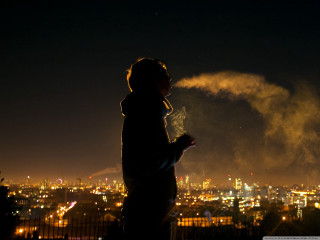 Person city night fireworks camera - daren bader free wallpaper