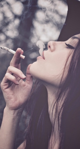 Woman smoking cigarette woods black - a woman smoking free wallpaper