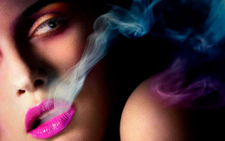 Woman smoke mouth lips exhale - david lachapelle free wallpaper