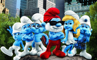 Cartoon characters park skyscrapers woman - skyscraper free wallpaper