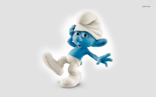 Blue white cartoon character hat - a white hat free wallpaper