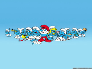 Cartoon characters running line blue - de hirsh margule free wallpaper