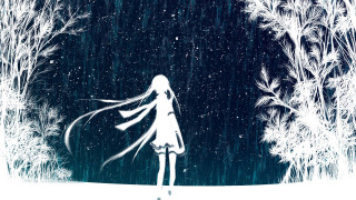 Girl snow long white hair - a long white hair free wallpaper