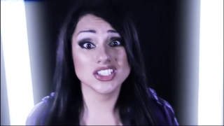 Surprised woman long black hair - free dark wallpaper