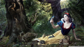 Snow white gun forest dead - david lachapelle free wallpaper