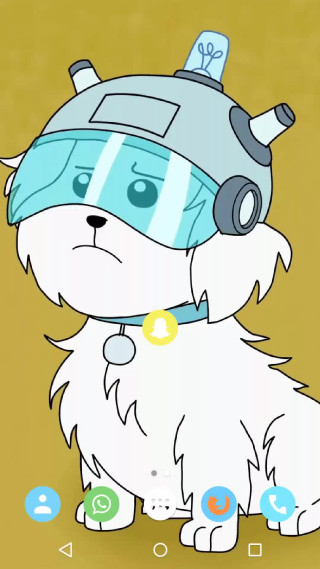 Cartoon dog hat headphones yellow - a cartoon dog free wallpaper