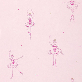 Pink background ballerina drawing pink - kitsch movement free wallpaper