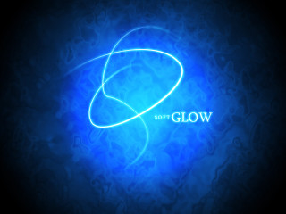 Blue glowing logo glow swirl - soft free wallpaper