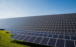 Large solar panel sunny day - solarpunk free wallpaper