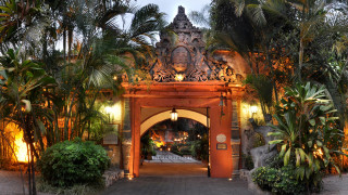 Gate clock palm trees night - palm tree free wallpaper