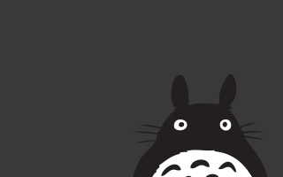 Totoro black white halfmoon background - a half moon in the background free wallpaper
