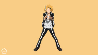 Cartoon character black white outfit 2 - a house in the background free wallpaper
