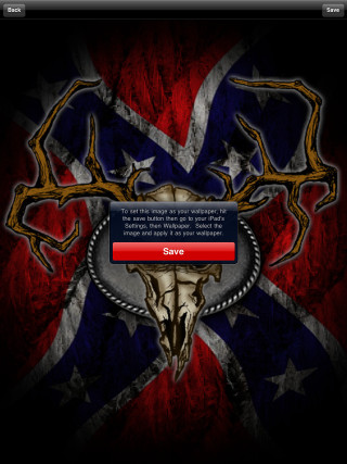Flag deer skull red white - computer art free wallpaper