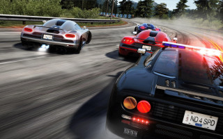 Police car chasing police cars - a police car free wallpaper