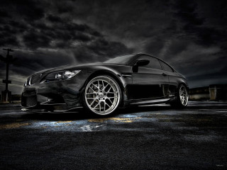 Black car night cloudy sky - a dark cloud free wallpaper