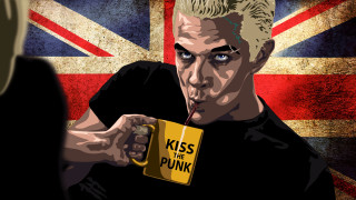 Man drinking coffee british flag - a british flag free wallpaper