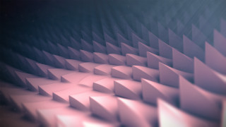 Purple blue background overlapping shapes - octane renderer free wallpaper