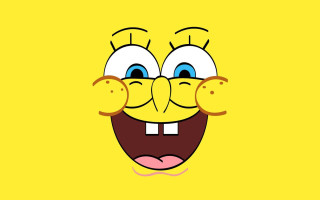 Yellow background face eyes mustache - a face free wallpaper