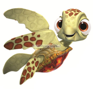Cartoon turtle big eyes smile - the water free wallpaper
