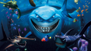 Cartoon shark smiling sea creatures - a large smile free wallpaper