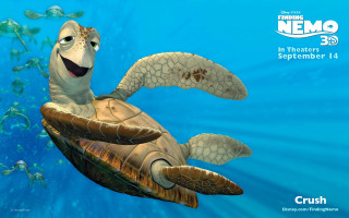 Cartoon turtle swimming ocean caption - cliff childs free wallpaper