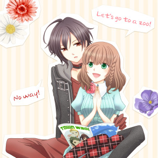 Couple flowers background foreground sitting - funny free wallpaper