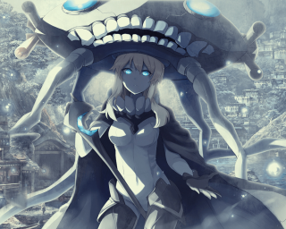 Woman hat smile city buildings - a woman in a hat free wallpaper