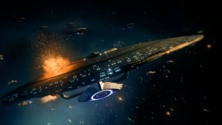 Spaceship flying stars smoke surrounding - a space ship free wallpaper
