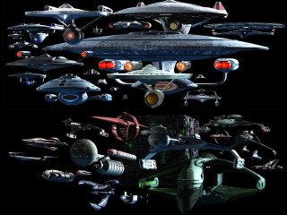 Futuristic ships bunch image presentation - epic scale free wallpaper