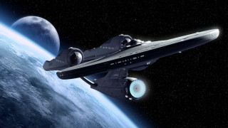 Spaceship blue planet moon blue - a space ship free wallpaper