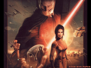 Star wars poster woman man - a light saber free wallpaper