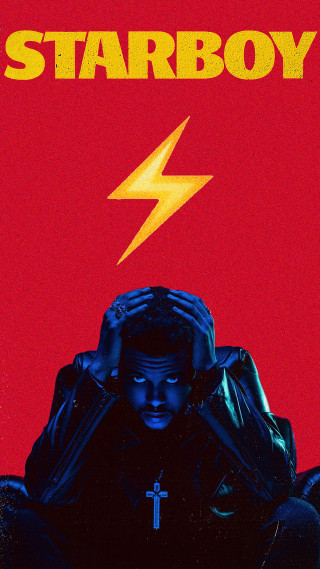 Man red background lightning symbol - a cross free wallpaper