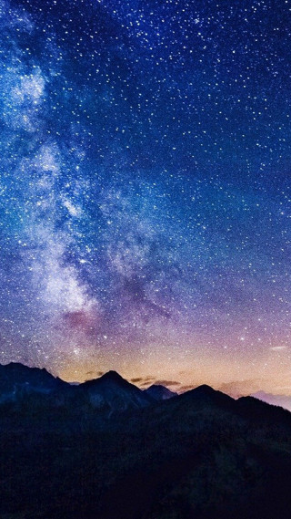 Night sky stars mountain range 14 - sky free wallpaper