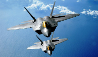 Fighter jets flying sky ocean - two fighter jet free wallpaper