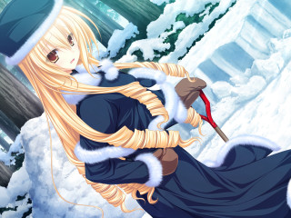 Anime character long dress hat - rayonism free wallpaper for desktop