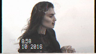 Woman smoking longhair blackjacket numbers - black shirt free wallpaper